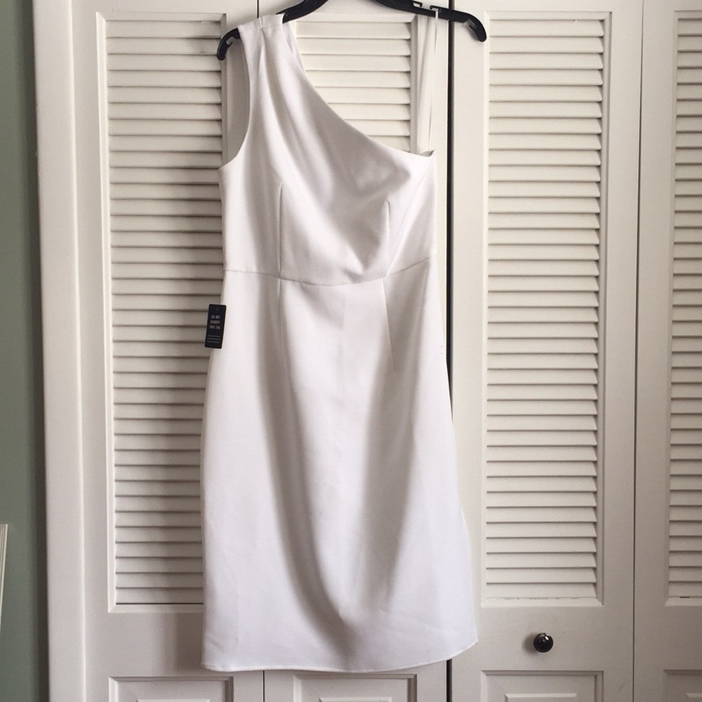 Express one shoulder sheath dress